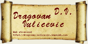 Dragovan Vulićević vizit kartica